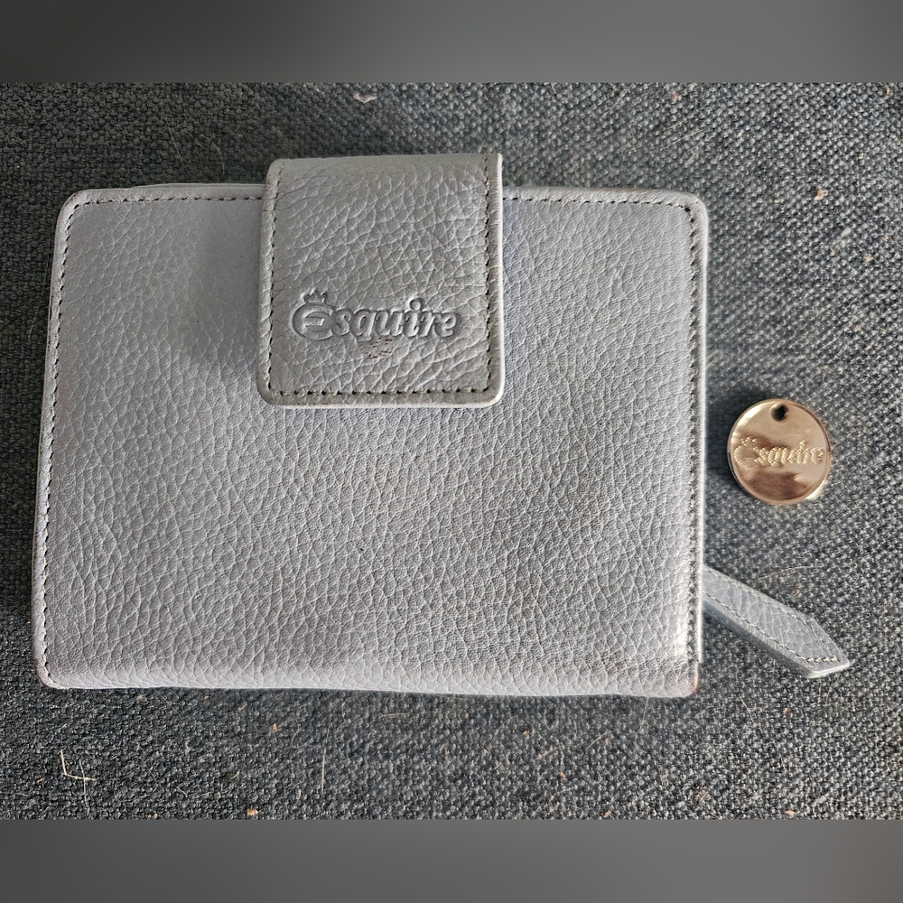 Esquire leather wallet in baby blue‎